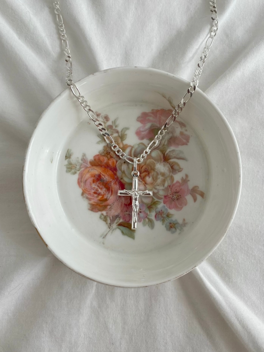 'Pray For Us' Necklace - Silver 925