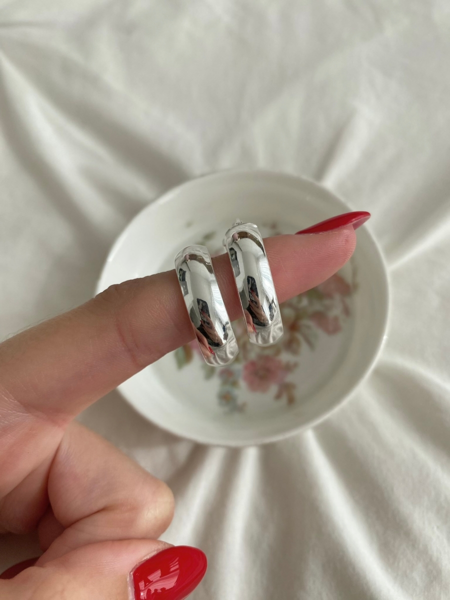 'Cherry' Hoops - Silver 925