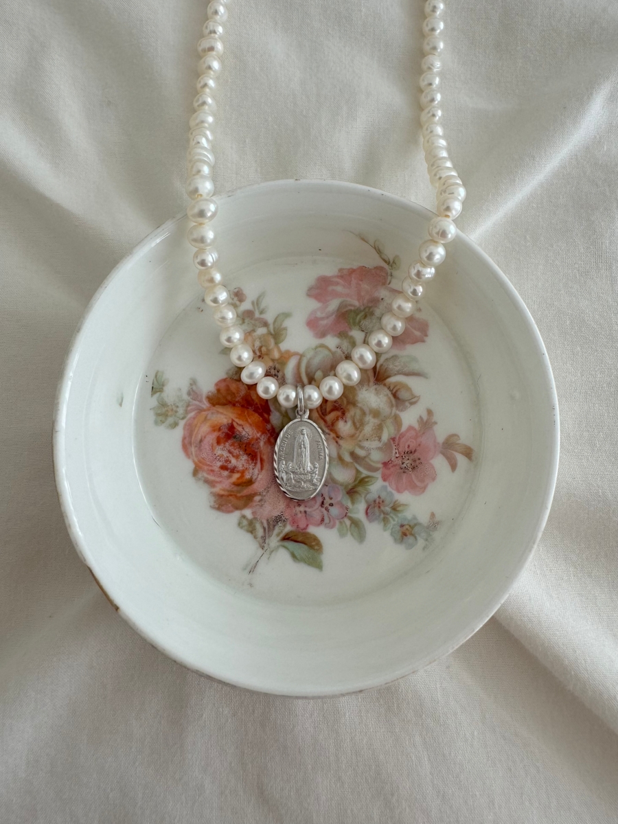 'Fátima On Sweet Water Pearl' Necklace - Silver 925