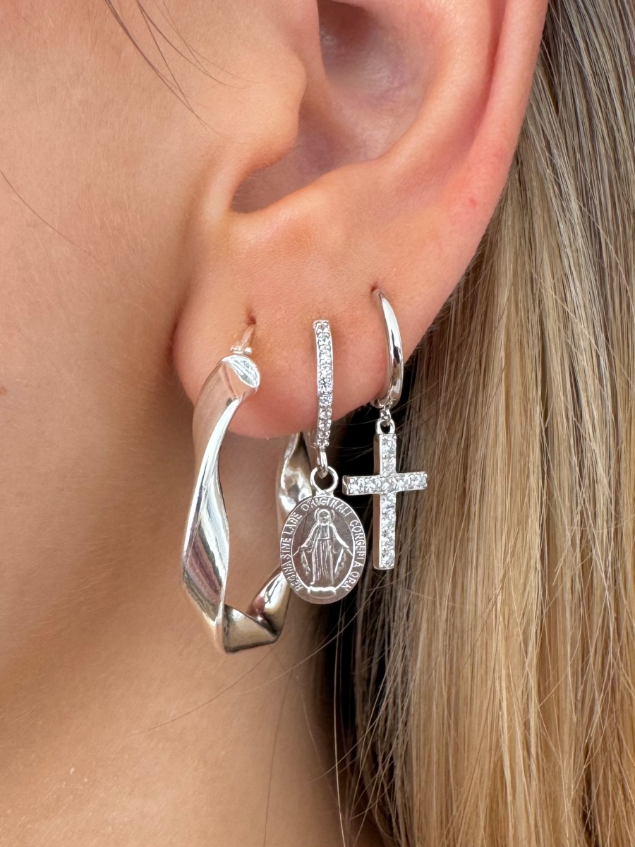 'Margaret' Mini Hoops - Silver 925