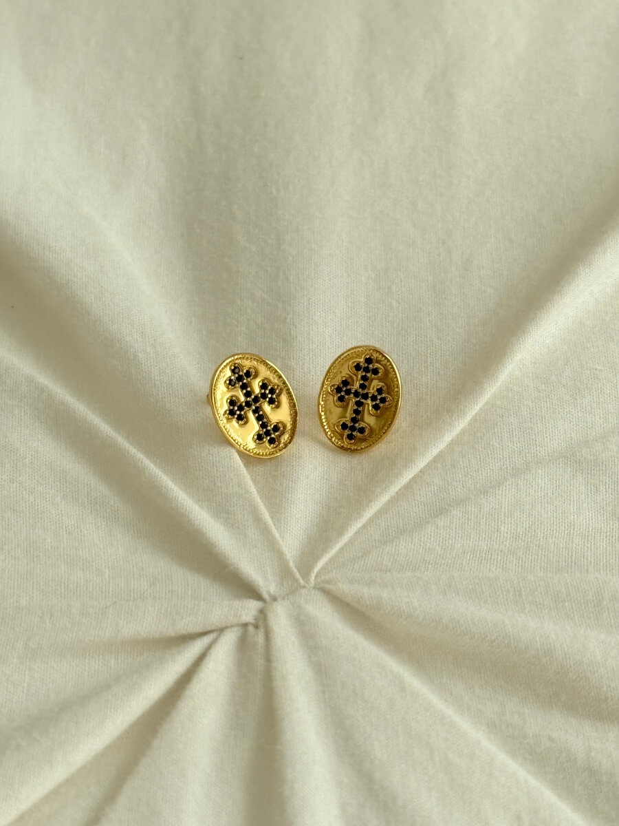 'Gothic Cross' Earrings