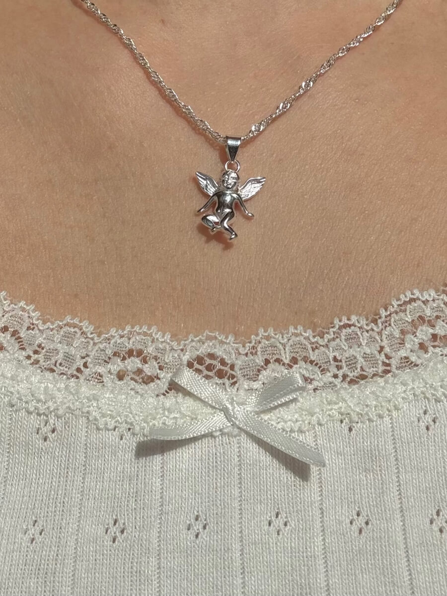 The 'Baby Cherub' Necklace - Silver 925