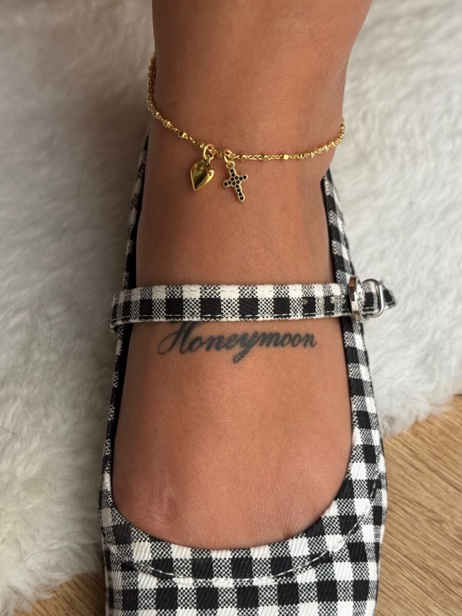 'Little Cross' Vintage Anklet
