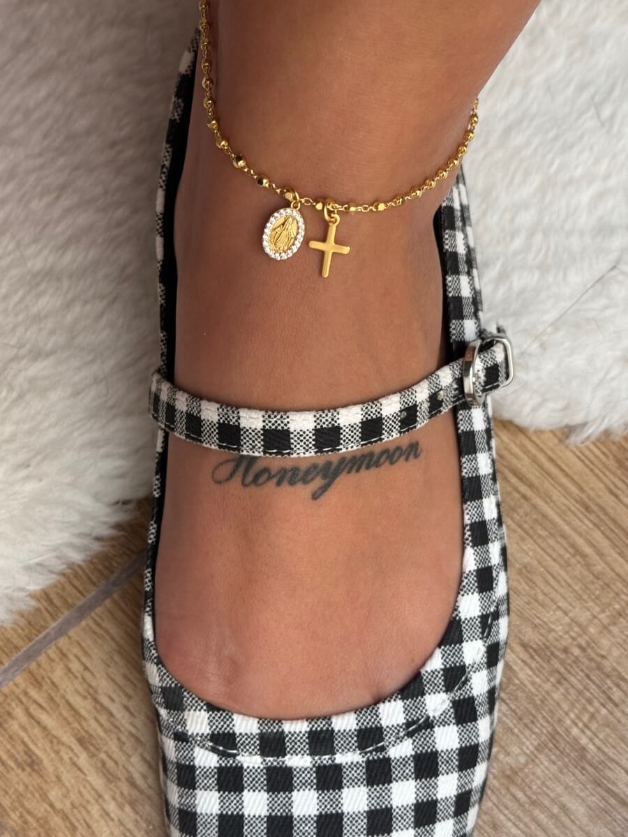 'Holy Mary' Vintage Anklet