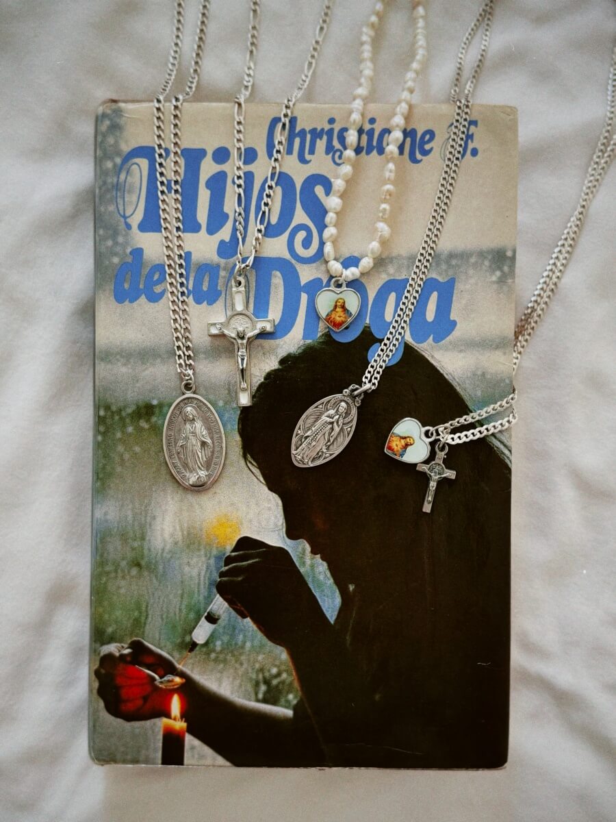 'Sacred Heart on Pearl' Necklace